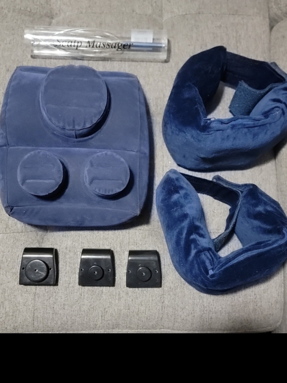 VTG Avon Accupressure Massaging Relief Pillow Scalp & Leg Massager Set